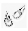 Double Hoop Earrings - Ash Double Silver