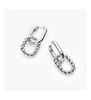 Double Hoop Earrings - Ash Double Silver