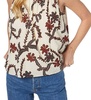 mika floral print sleeveless cotton top in buttercream multi