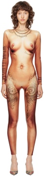 Orange 'The Body Tattoo' Jumpsuit