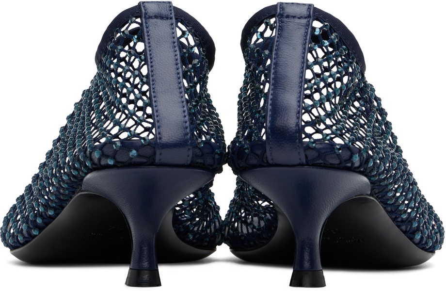 Navy Minette Crystal Micro Heels