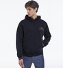 faded black cotton sweatshirt w/ pouch pocket