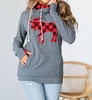 reindeer crossing doublehood sweatshirt in grey multi