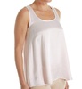 laura satin racerback tank in blush