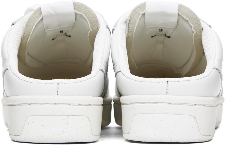 White Retro Court Mule Sneakers