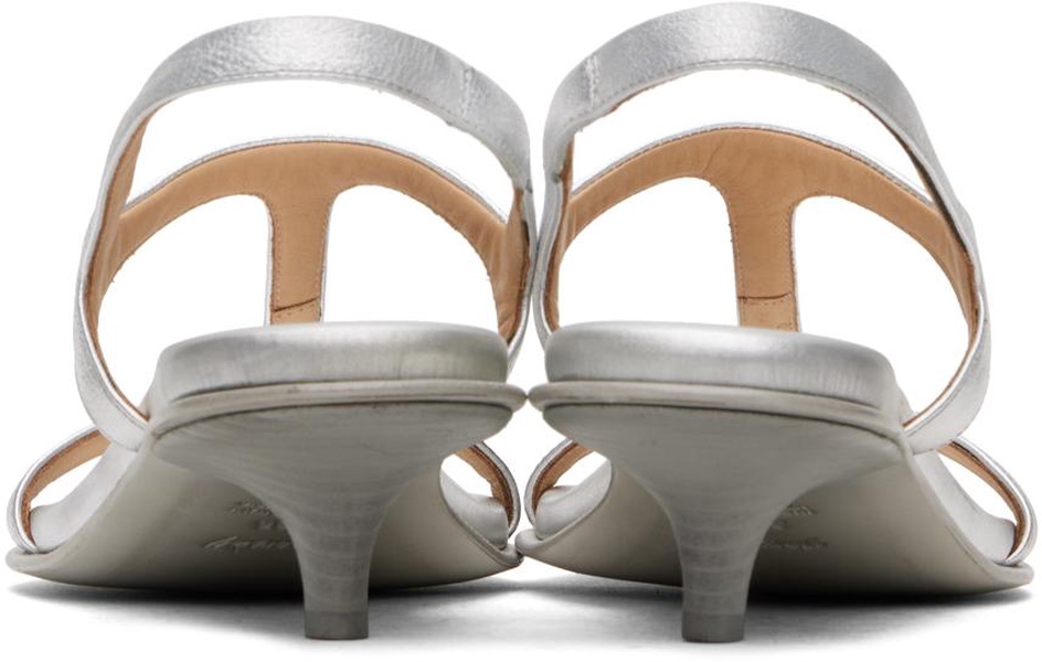 Silver Ciglio Heeled Sandals