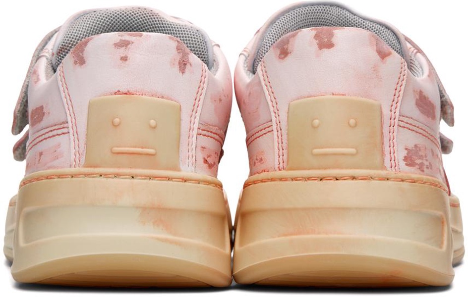 Pink Velcro Strap Sneakers