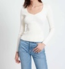 asher long sleeve top in ivory