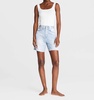 maya liquid high waist denim shorts in luna