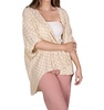 gabby textured floral top in beige