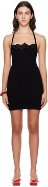 Black Le Chouchou 'La Robe Maille Croissant' Minidress