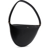 Scooped sling bag in leather