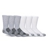 Columbia Men's Pique Weave Crew Socks with Arch Support, 6 Pairs