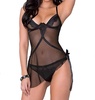 asymmetrical chemise in black