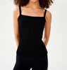 romy rib tank in black