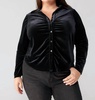 dreamgirl velvet blouse in black