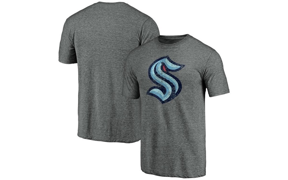 Seattle Kraken Men's Vintage Tri-blend Prime Logo T-shirt