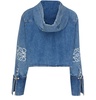 Denim hooded shirt