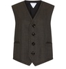 Brown Houndstooth Wool Waistcoat