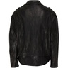 Oversized leather biker jacket