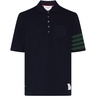 Piqué polo shirt with a wavy design