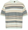 Striped cotton and linen T-shirt