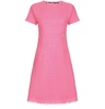 Raschel tweed calf-length dress with logo