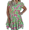 luciana floral dress in green