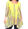 plus size rella tunic top in yellow