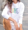 love sweatshirt in white