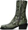 Green Snakeprint Boots