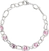 Silver & Pink Crushed Chain Necklace