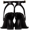 Black Leather Heeled Sandals