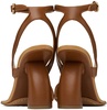 Tan Leather Heeled Sandals