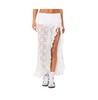 Women's Ruffled Sheer Lace Maxi Skort