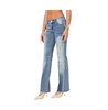 Women's Frayed Seam washed flare jeans