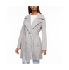 Faux Suede Trench Coat