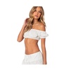 Women's Skye Off Shoulder Eyelet Crop Top