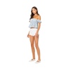 Women's Lacey ruffle trim fold over shorts