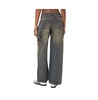 Women's Contrast Panel Low Rise Washed Jeans