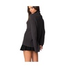 Women's Oversized Quarter Zip High Neck Rib Sweater