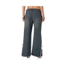 Women's Bow slitted vitange washed jeans