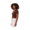 Women's Constance Collared Wrap Crop Top