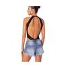 Women's Sheer Lace Open Back Bodysuit