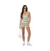 Women's Scalloped & Striped knit shorts