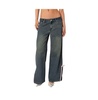 Women's Bow slitted vitange washed jeans