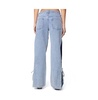 Women's Contrast Split Washed Jeans