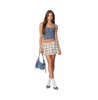 Women's Roni Plaid Pleated Mini Skirt