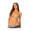 Women's Aruba beaded crochet bra top