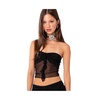 Women's Solange Ruffle Mesh Tube Top